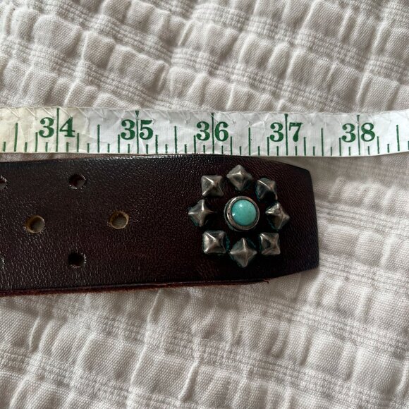 Vintage Old Stud Women's Leather Belt -XS - Picture 7 of 9